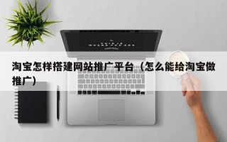 东平淘宝怎样搭建网站推广平台（怎么能给淘宝做推广）