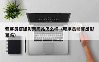 东平程序员搭建彩票网站怎么样（程序员能算出彩票吗）